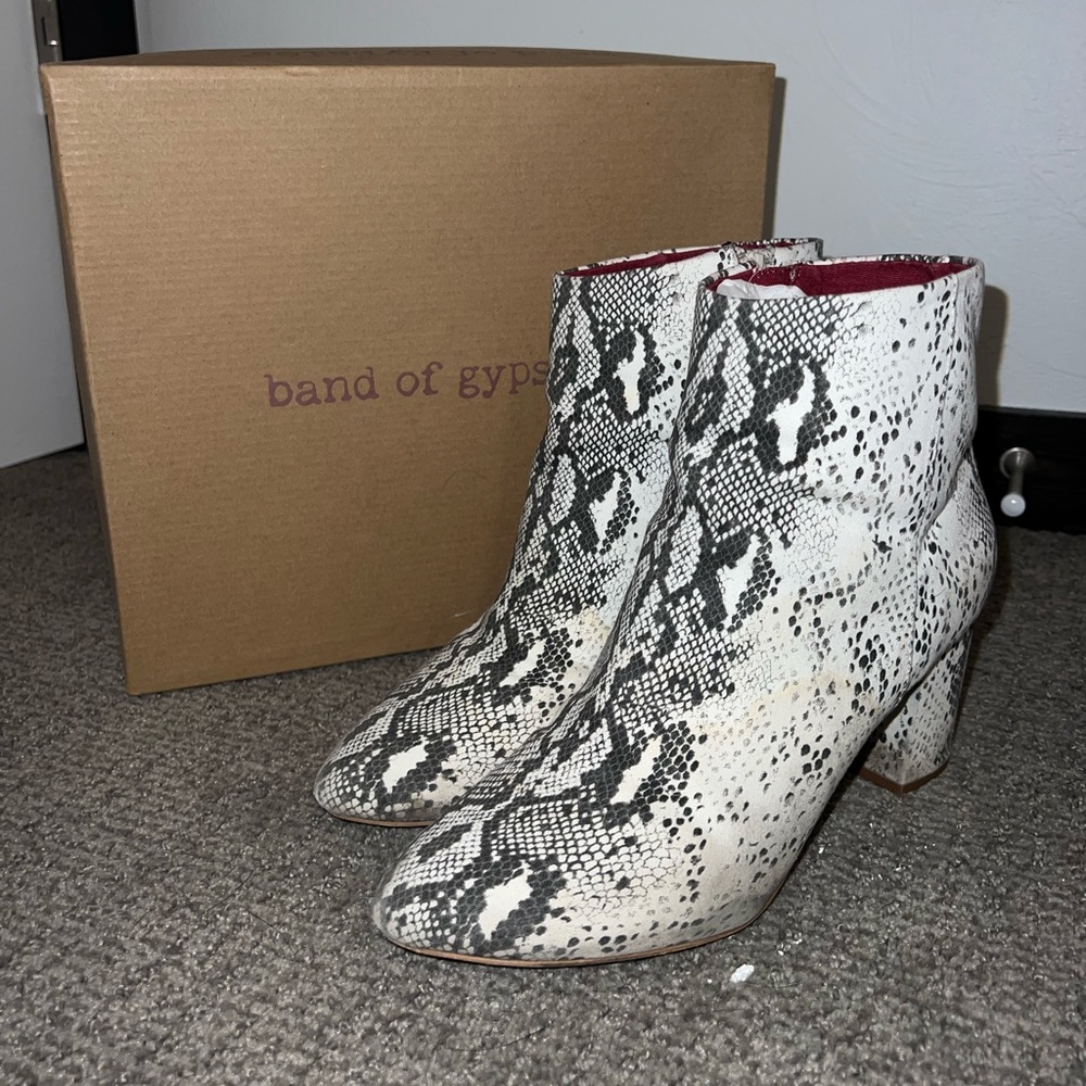 Snakeskin Booties